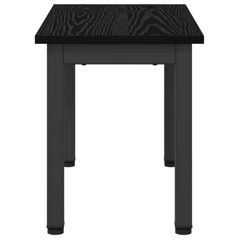 Produktbild för Kaffeebord Svart Ek 60 x 30 x 36 cm Konstruerat trä