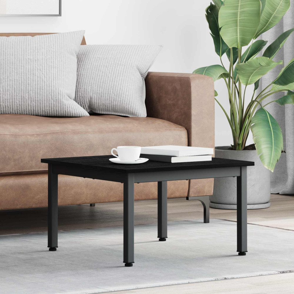 Produktbild för Kaffeebord Svart Ek 60 x 60 x 36 cm Konstruerat trä