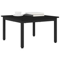 Produktbild för Kaffeebord Svart Ek 60 x 60 x 36 cm Konstruerat trä
