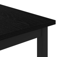 Produktbild för Kaffeebord Svart Ek 60 x 60 x 36 cm Konstruerat trä