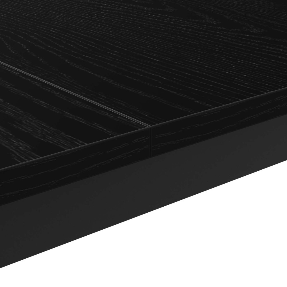 Produktbild för Kaffeebord Svart Ek 60 x 60 x 36 cm Konstruerat trä