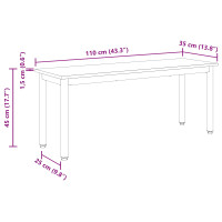 Produktbild för bänk Sonoma 110 x 35 x 45 cm Konstruerat trä