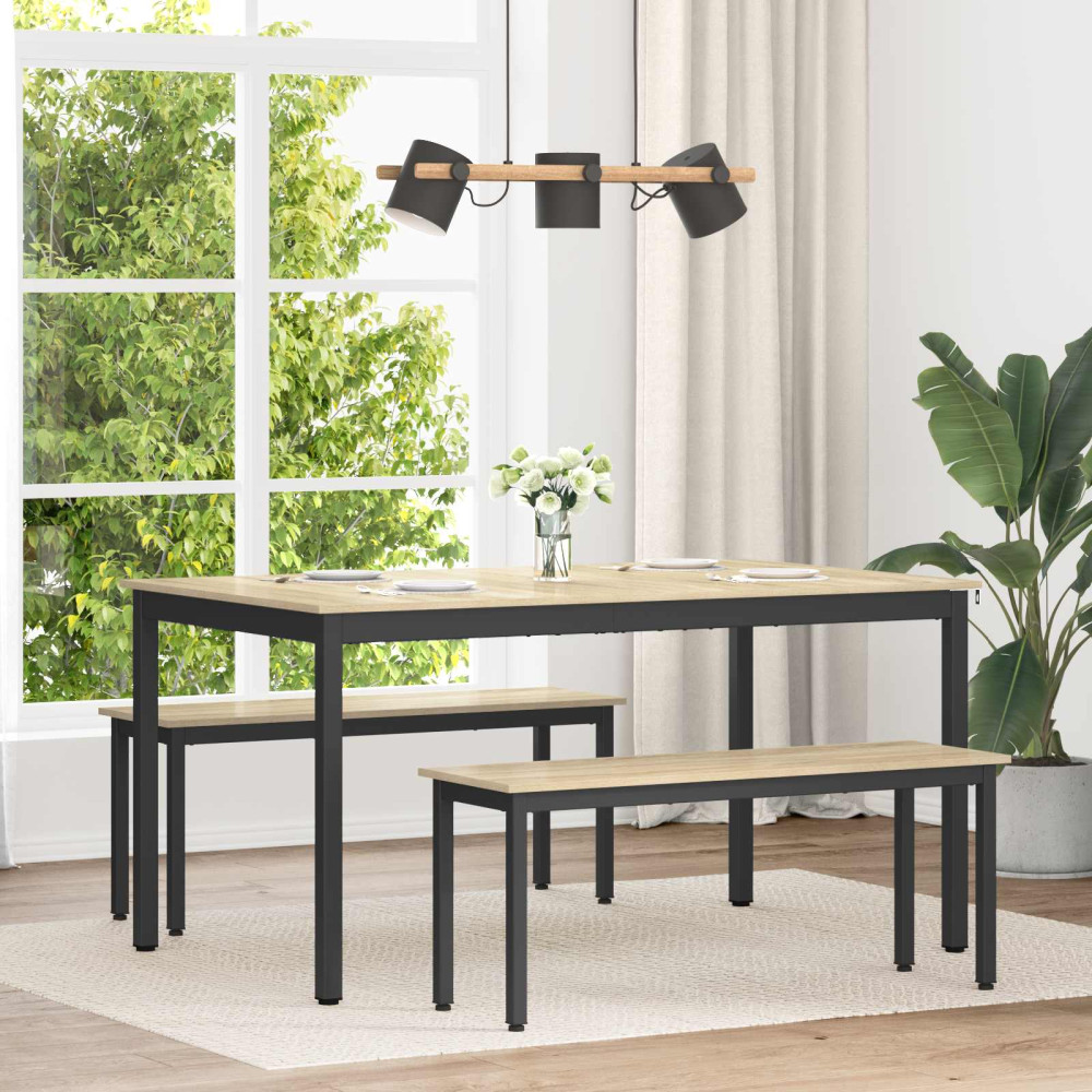 Produktbild för Matbord 150 x 78 x 75 cm METALL