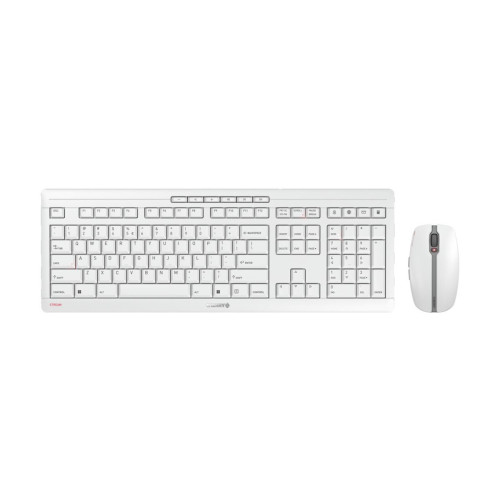 CHERRY CHERRY STREAM DESKTOP RECHARGE - sats med tangentbord och mus - QWERTY - USA med eurosymbol - blekgrå Inmatningsenhet