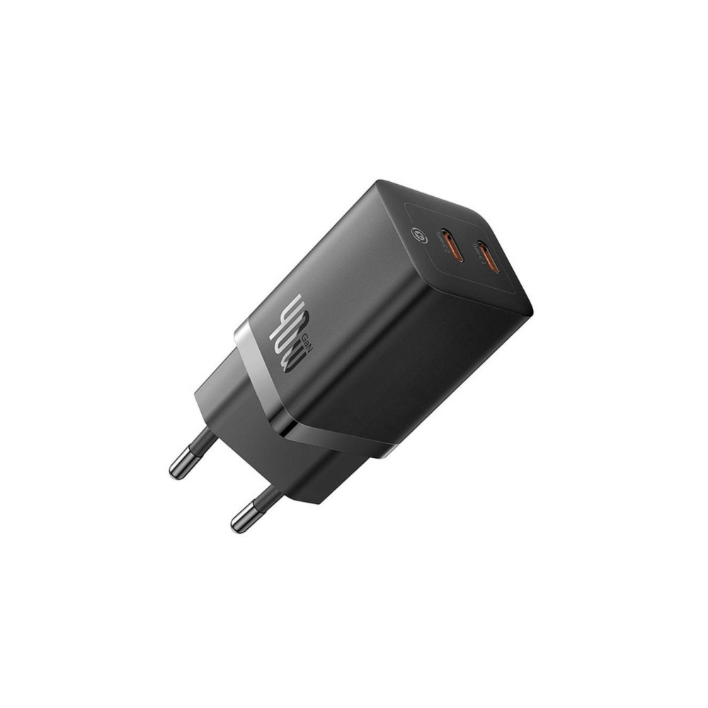 Produktbild för Baseus laddare Baseus GaN5 40W väggladdare, 2x USB C (svart)