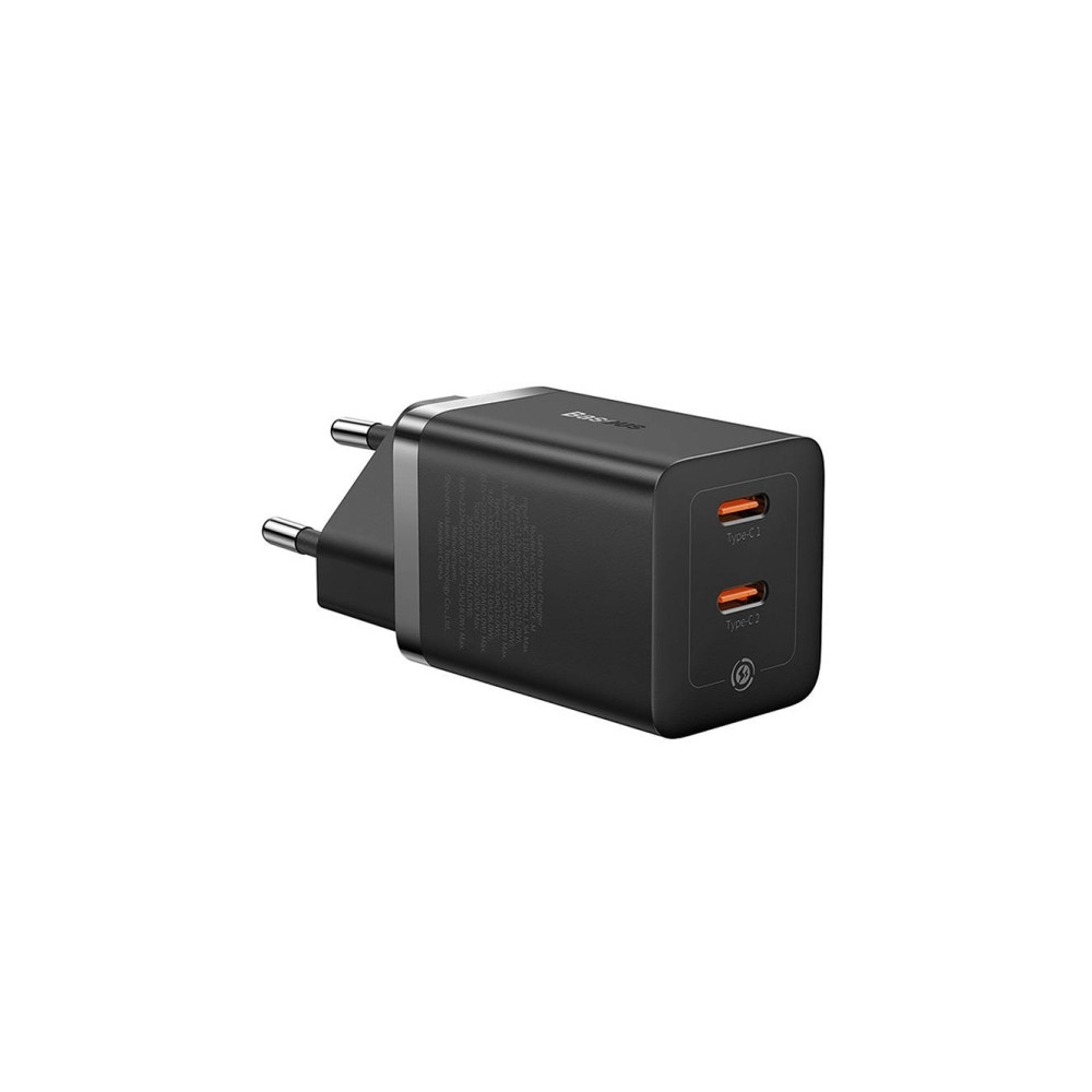 Produktbild för Baseus laddare Baseus GaN5 40W väggladdare, 2x USB C (svart)