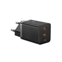 Produktbild för Baseus laddare Baseus GaN5 40W väggladdare, 2x USB C (svart)