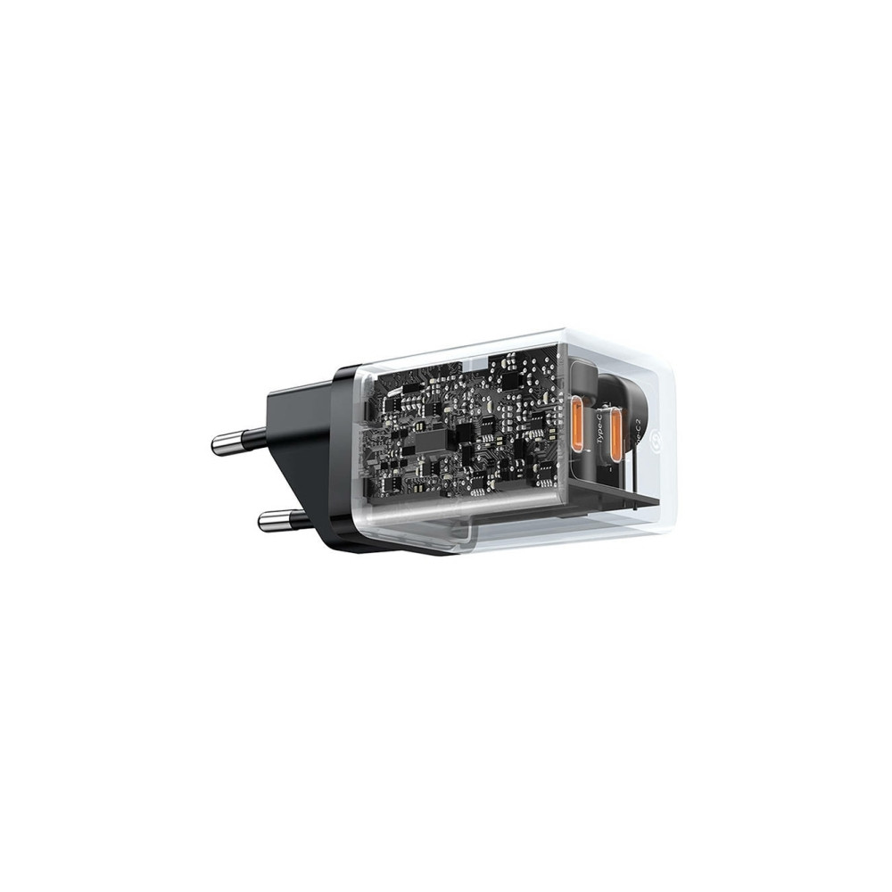 Produktbild för Baseus laddare Baseus GaN5 40W väggladdare, 2x USB C (svart)