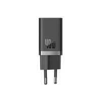 Produktbild för Baseus laddare Baseus GaN5 40W väggladdare, 2x USB C (svart)