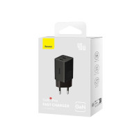 Produktbild för Baseus laddare Baseus GaN5 40W väggladdare, 2x USB C (svart)