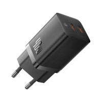 Produktbild för Baseus laddare Baseus GaN5 40W väggladdare, 2x USB C (svart)
