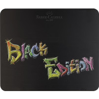 Produktbild för Faber-Castell Black Edition - färgpenna - super mjuk - olika klara färger (paket om 100)