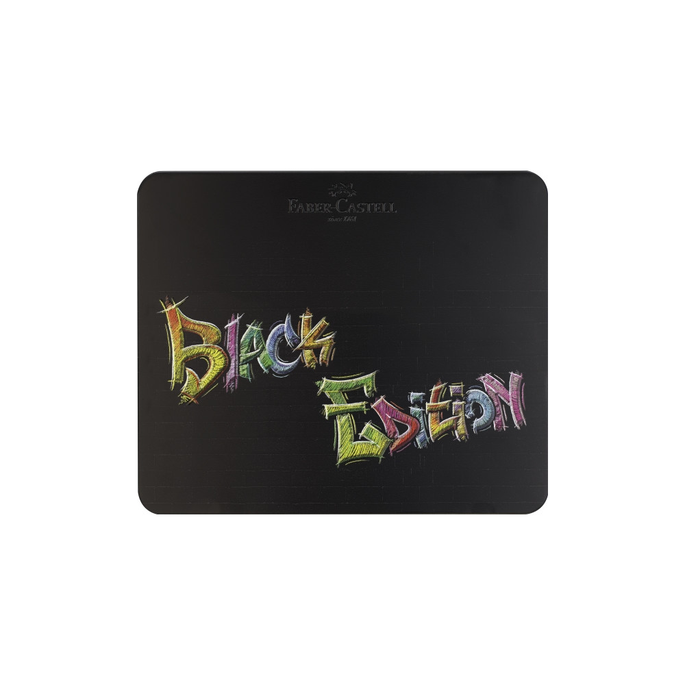 Produktbild för Faber-Castell Black Edition - färgpenna - super mjuk - olika klara färger (paket om 100)