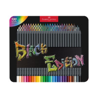 Produktbild för Faber-Castell Black Edition - färgpenna - super mjuk - olika klara färger (paket om 100)