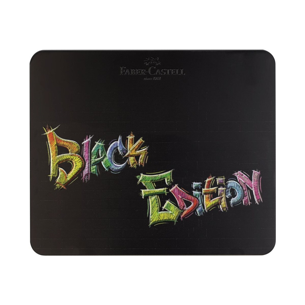 Produktbild för Faber-Castell Black Edition - färgpenna - super mjuk - olika klara färger (paket om 100)