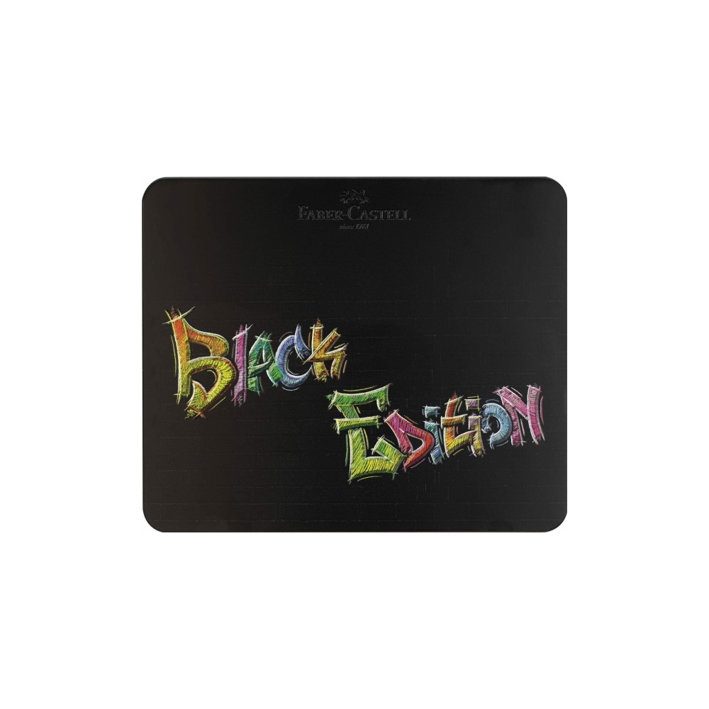Produktbild för Faber-Castell Black Edition - färgpenna - super mjuk - olika klara färger (paket om 100)