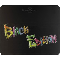 Produktbild för Faber-Castell Black Edition - färgpenna - super mjuk - olika klara färger (paket om 100)