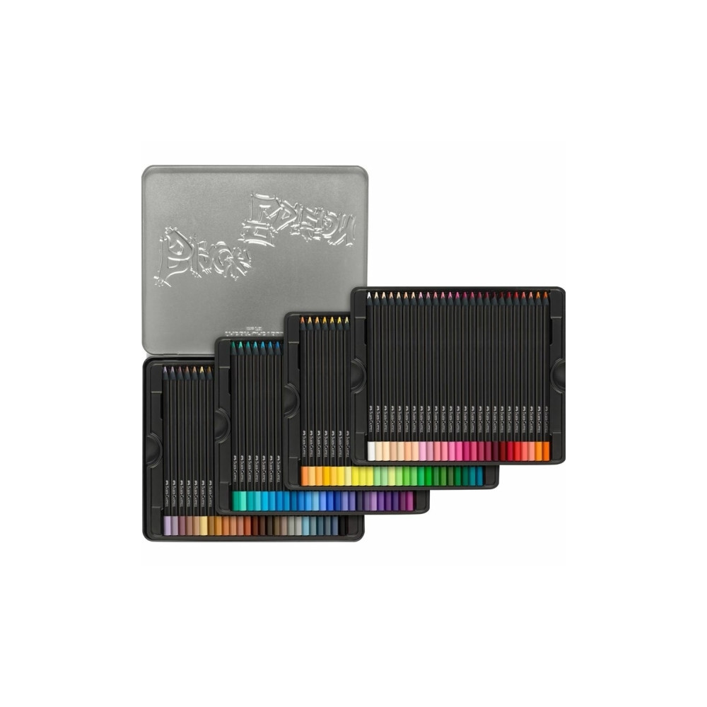 Produktbild för Faber-Castell Black Edition - färgpenna - super mjuk - olika klara färger (paket om 100)