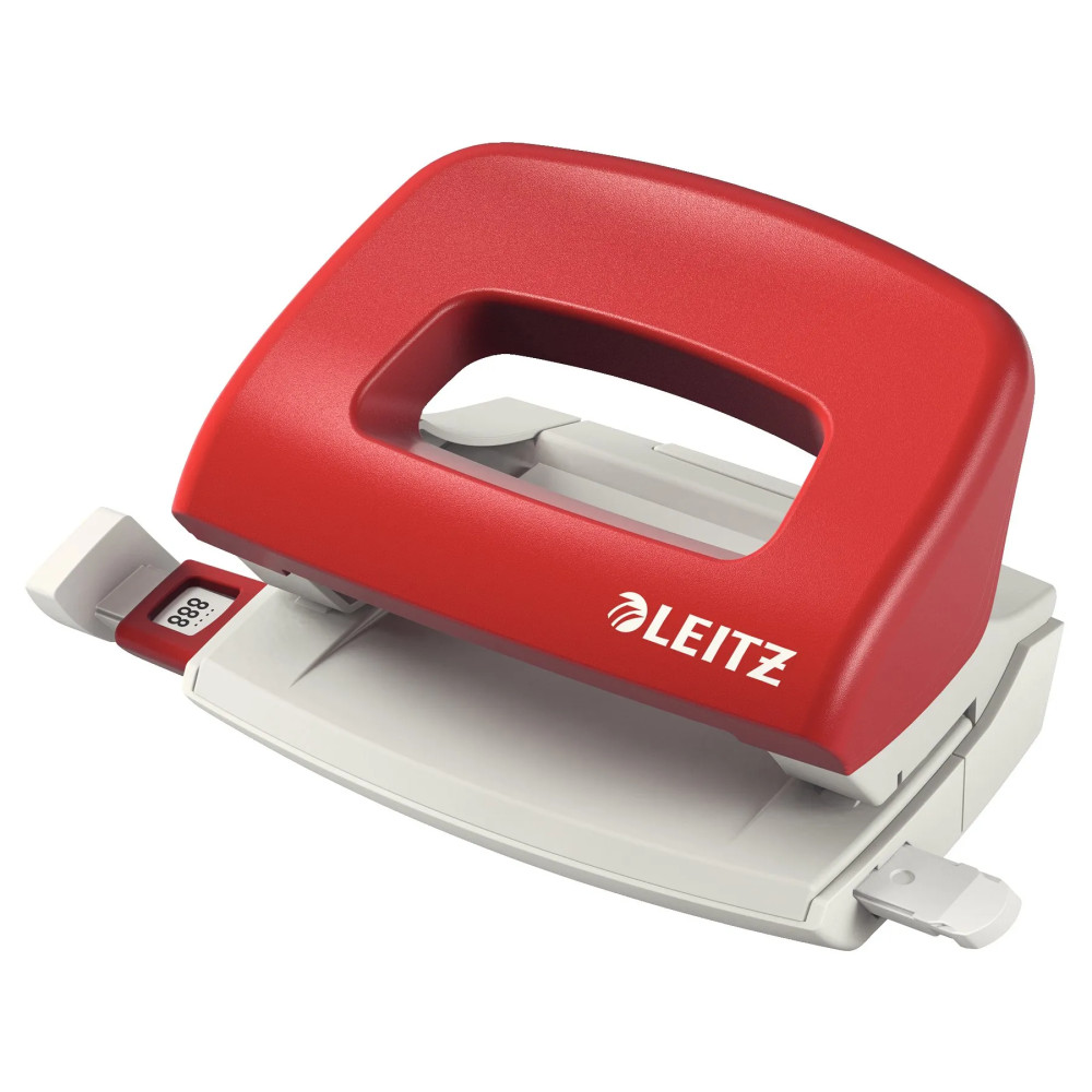 Produktbild för Leitz 5058 - hålslag - 10 ark - 2 hål - metall, plast - röd