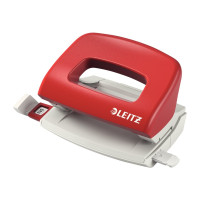 Produktbild för Leitz 5058 - hålslag - 10 ark - 2 hål - metall, plast - röd