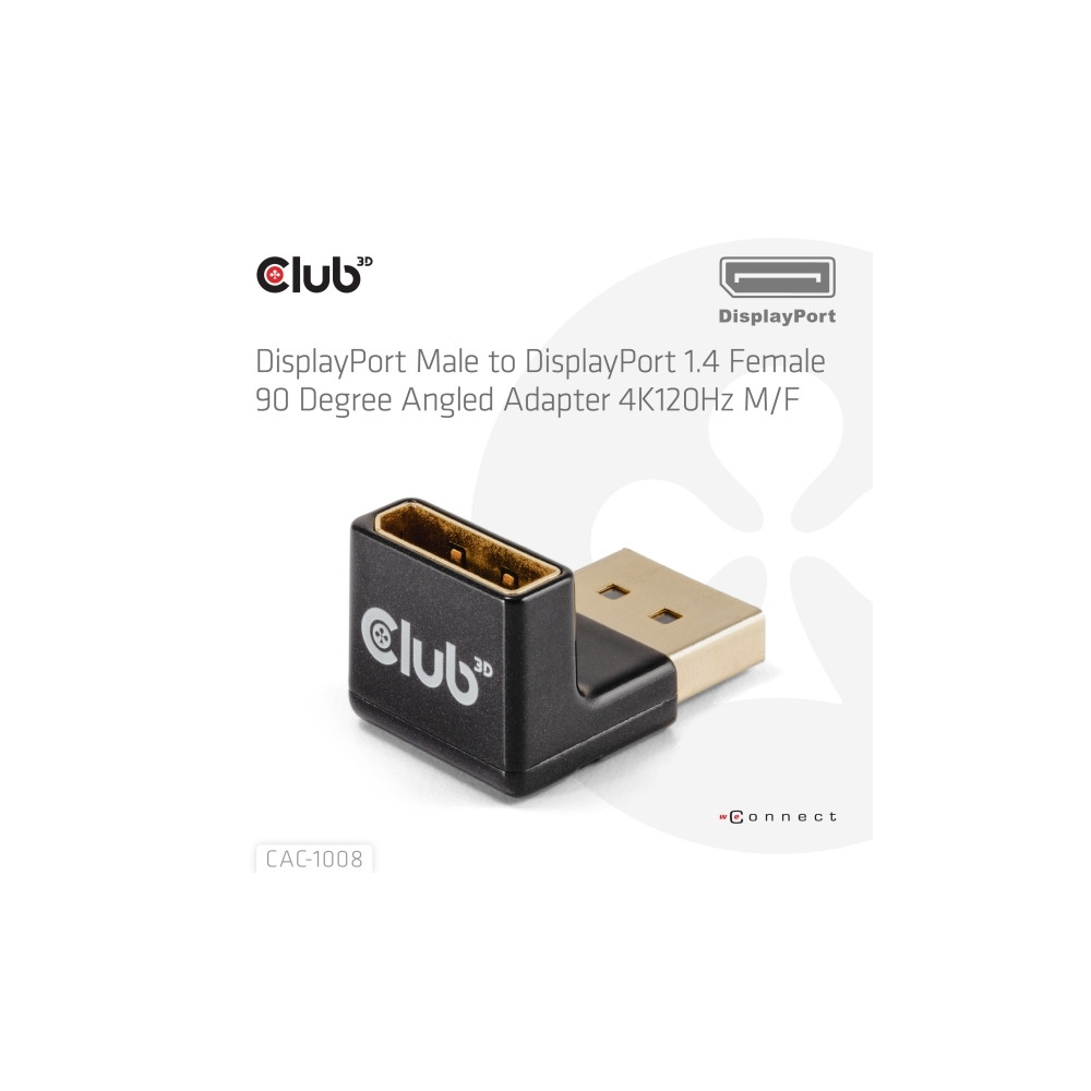 Produktbild för Club 3D - DisplayPort-adapter - DisplayPort till DisplayPort