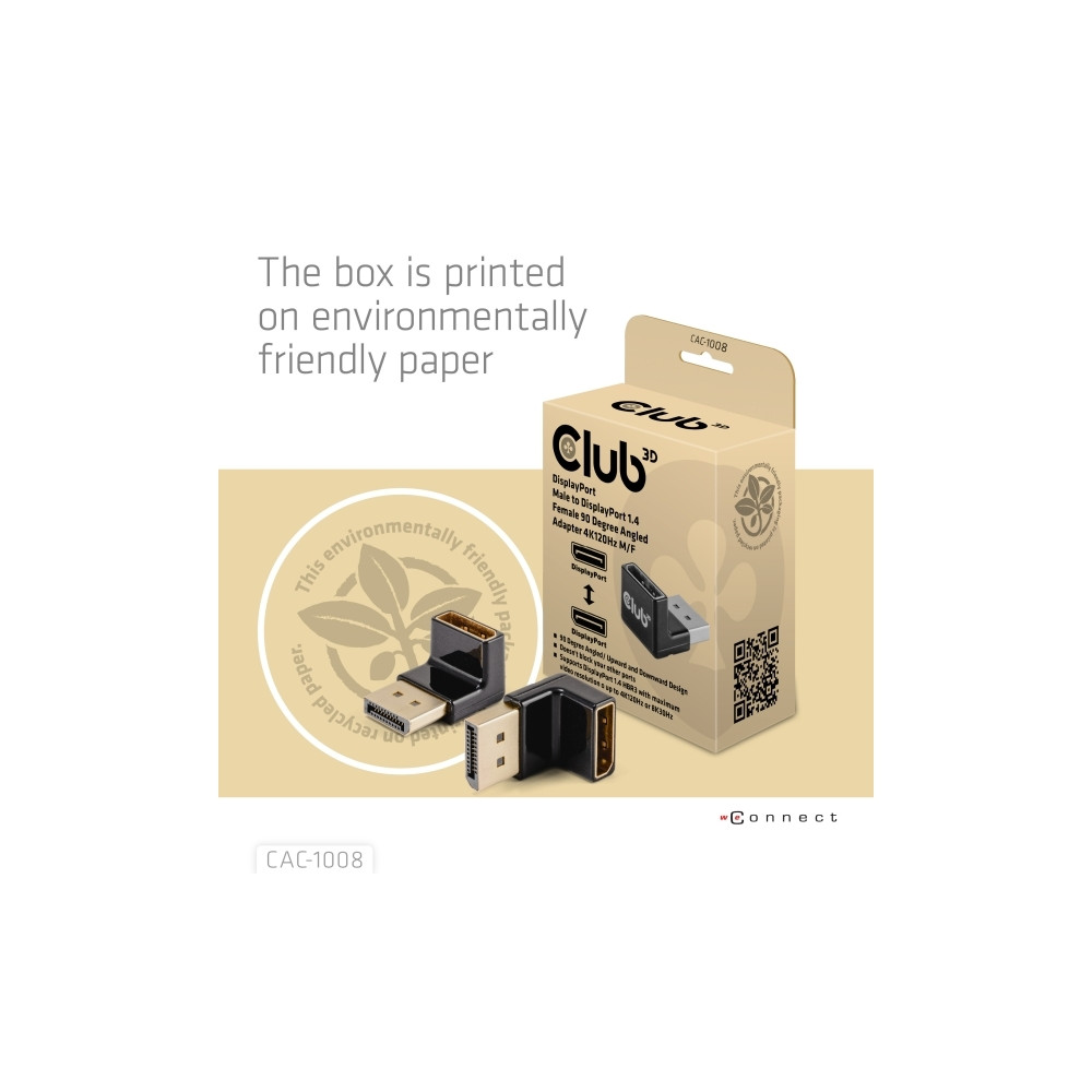 Produktbild för Club 3D - DisplayPort-adapter - DisplayPort till DisplayPort