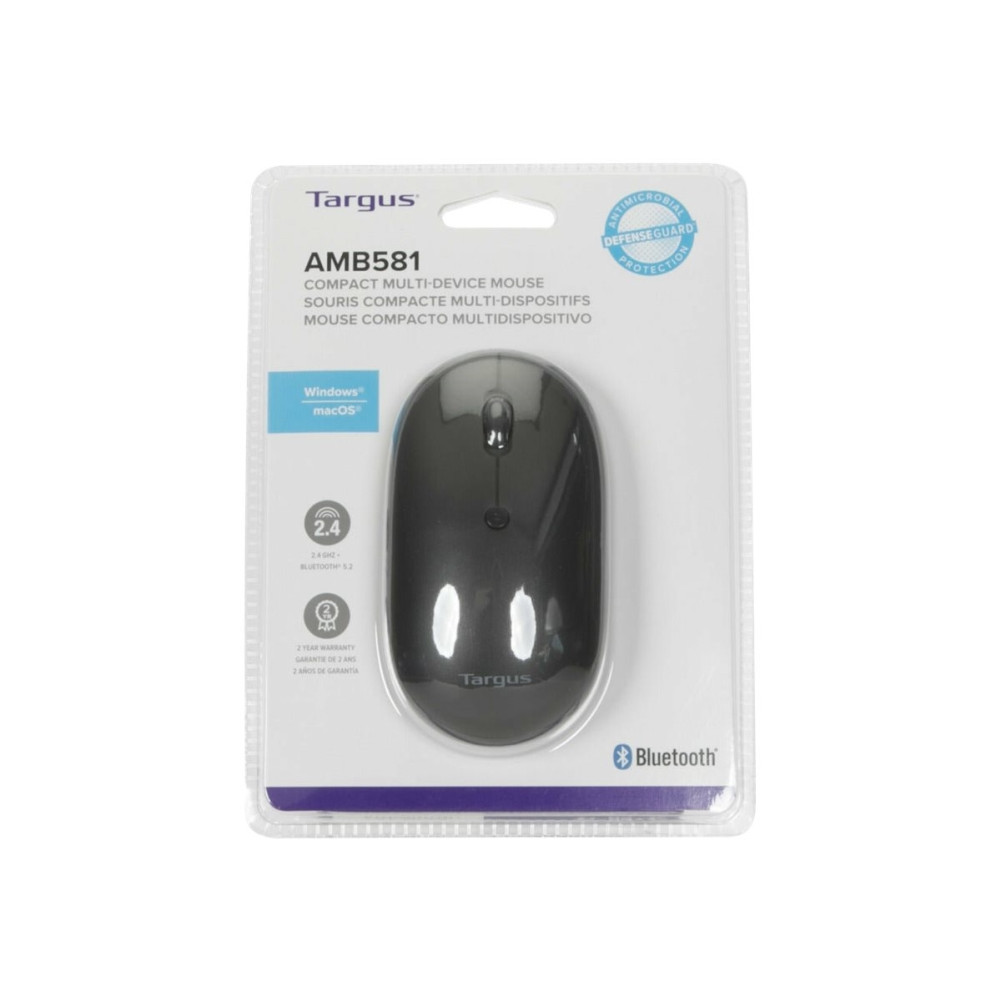 Produktbild för Targus - mus - antimikrobiell - Bluetooth 5.0 - svart