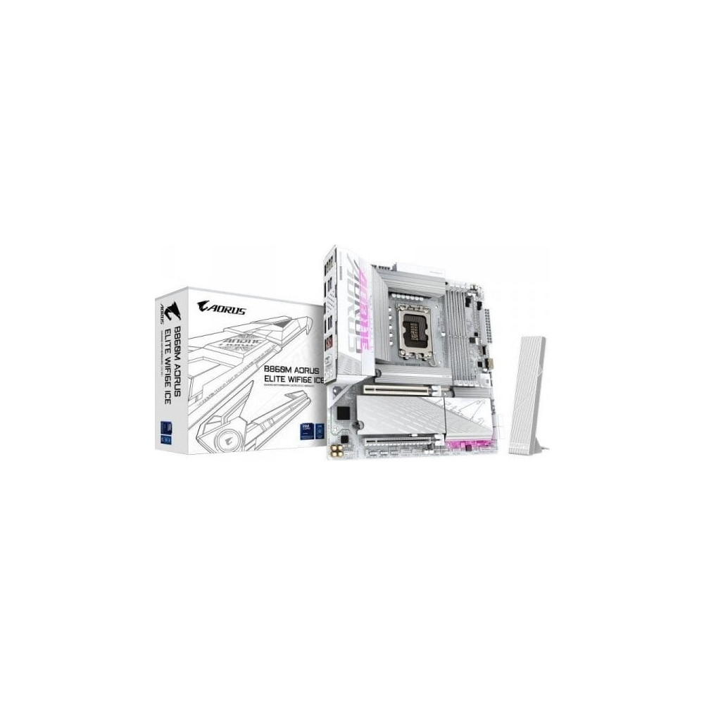 Produktbild för AORUS B860M ELITE WIFI6E ICE - moderkort - micro ATX - LGA1851-uttag - AMD B850