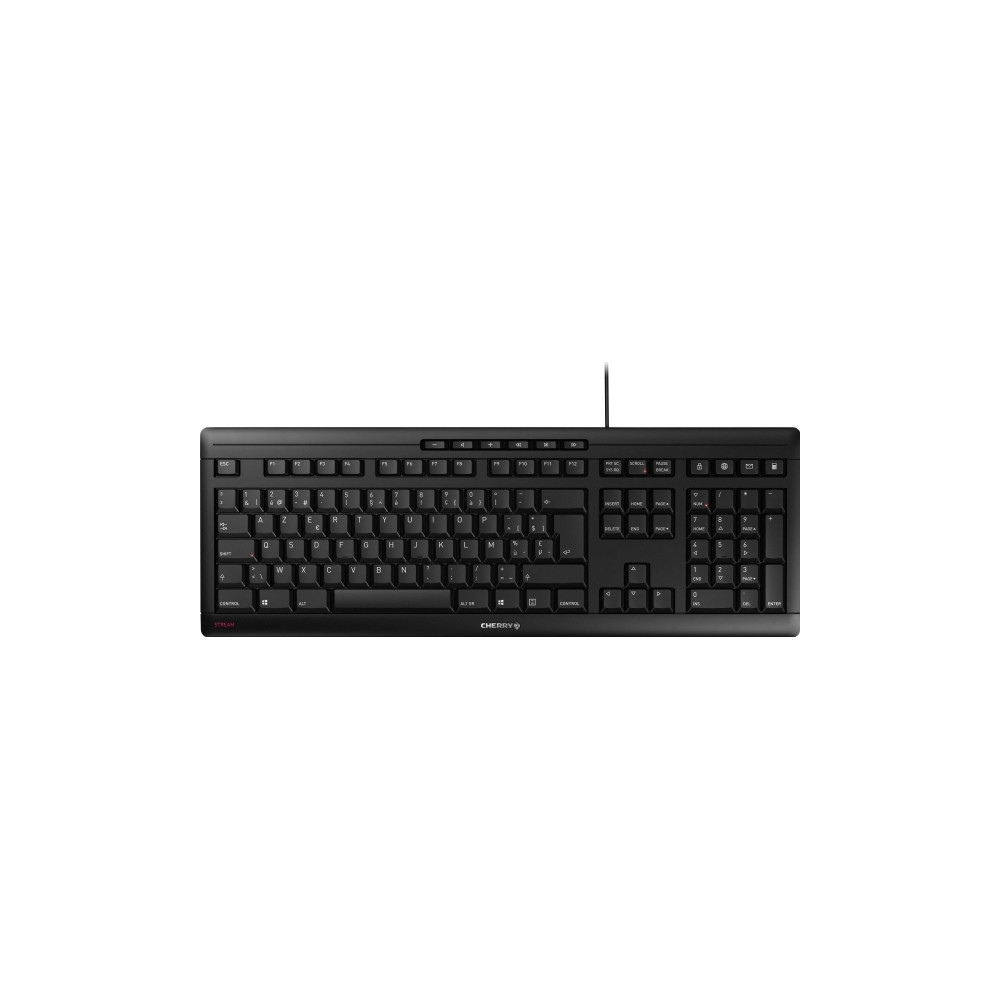 Produktbild för CHERRY STREAM KEYBOARD - tangentbord - belgisk - svart Inmatningsenhet