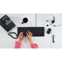 Produktbild för CHERRY STREAM KEYBOARD - tangentbord - belgisk - svart Inmatningsenhet