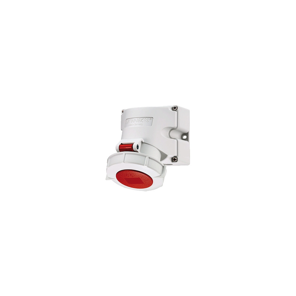 Produktbild för MENNEKES 9142, Röd, Vit, IP67, 400 V, 16 A, 50