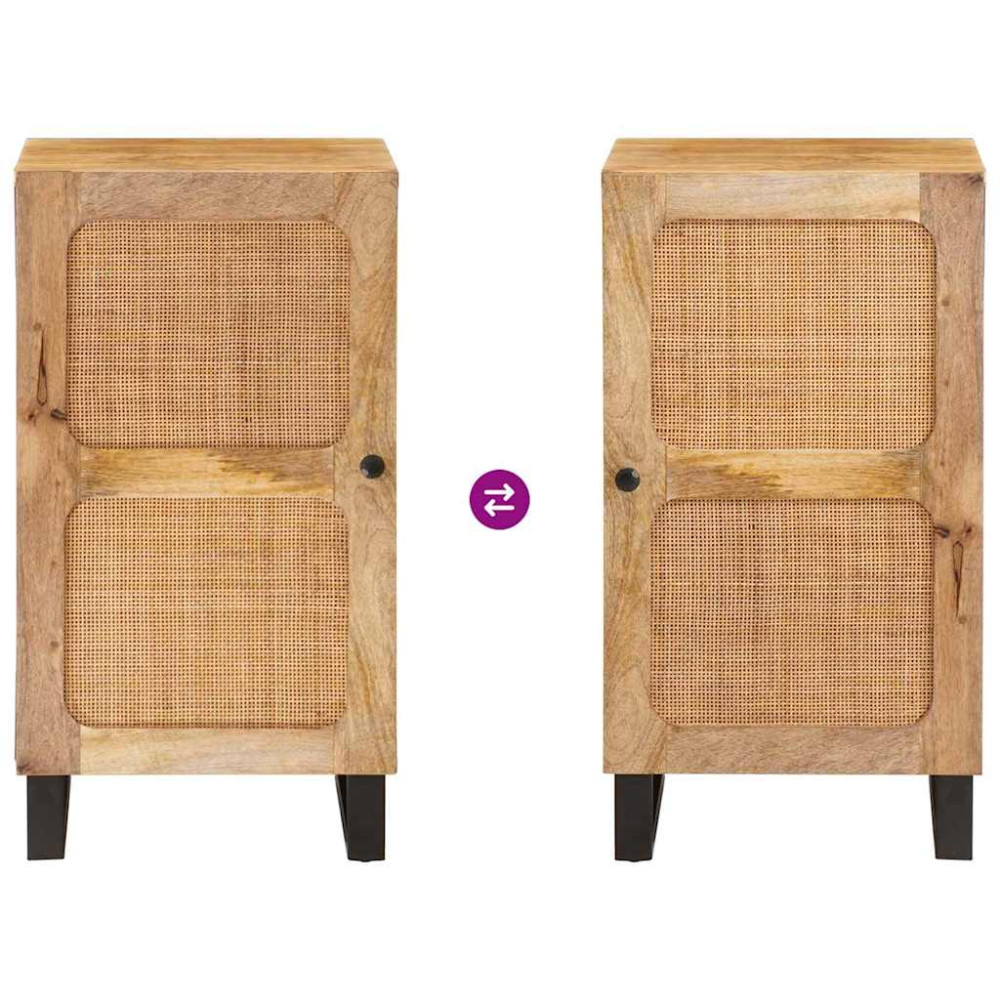 Produktbild för Sideboard med lagring Brun 40 x 33 x 75 cm Massivt mangoträ