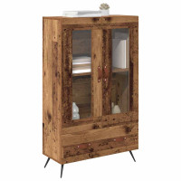 Produktbild för Skåp Gammalt trä 69,5 x 31 x 115 cm Konstruerat trä och glas
