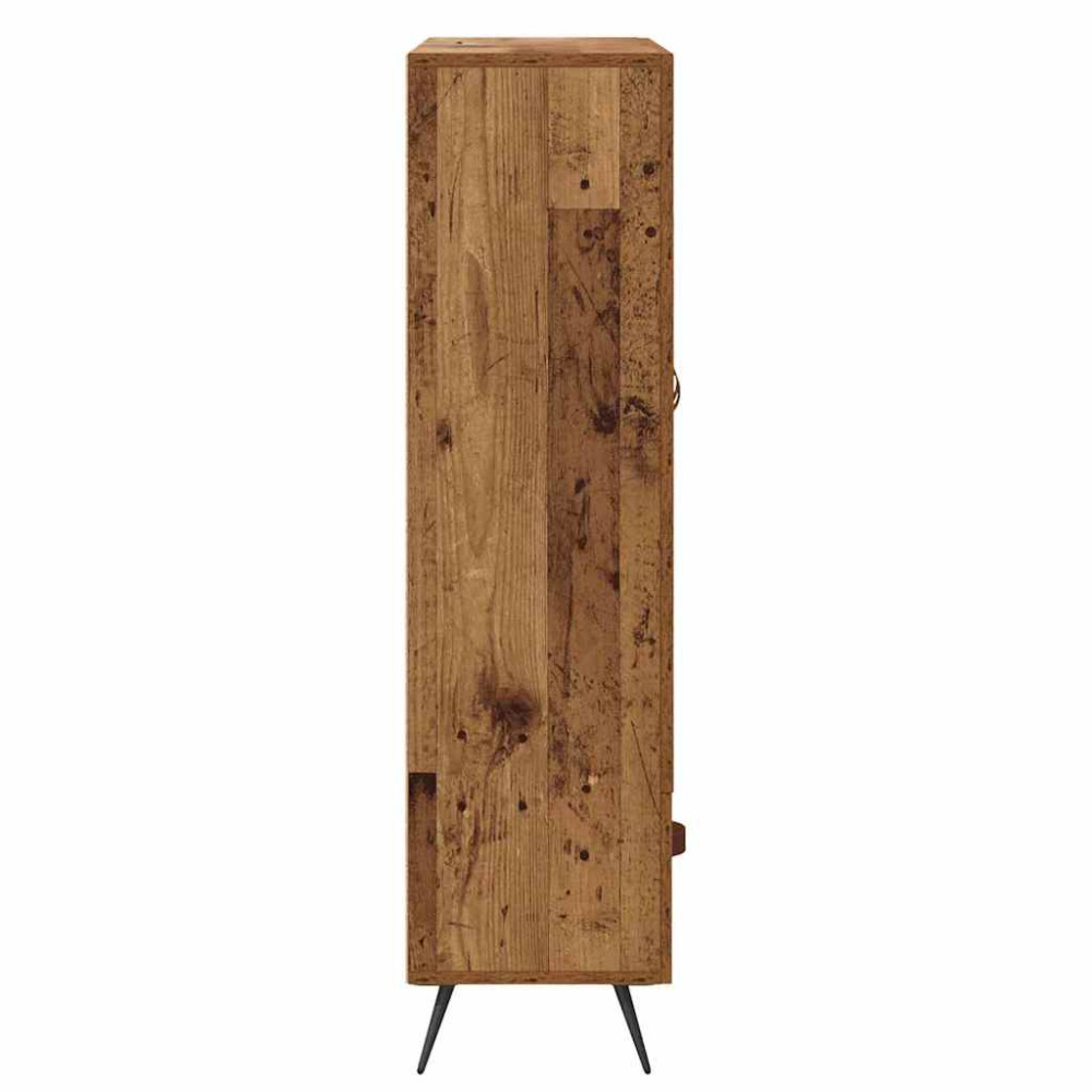 Produktbild för Skåp Gammalt trä 69,5 x 31 x 115 cm Konstruerat trä och glas
