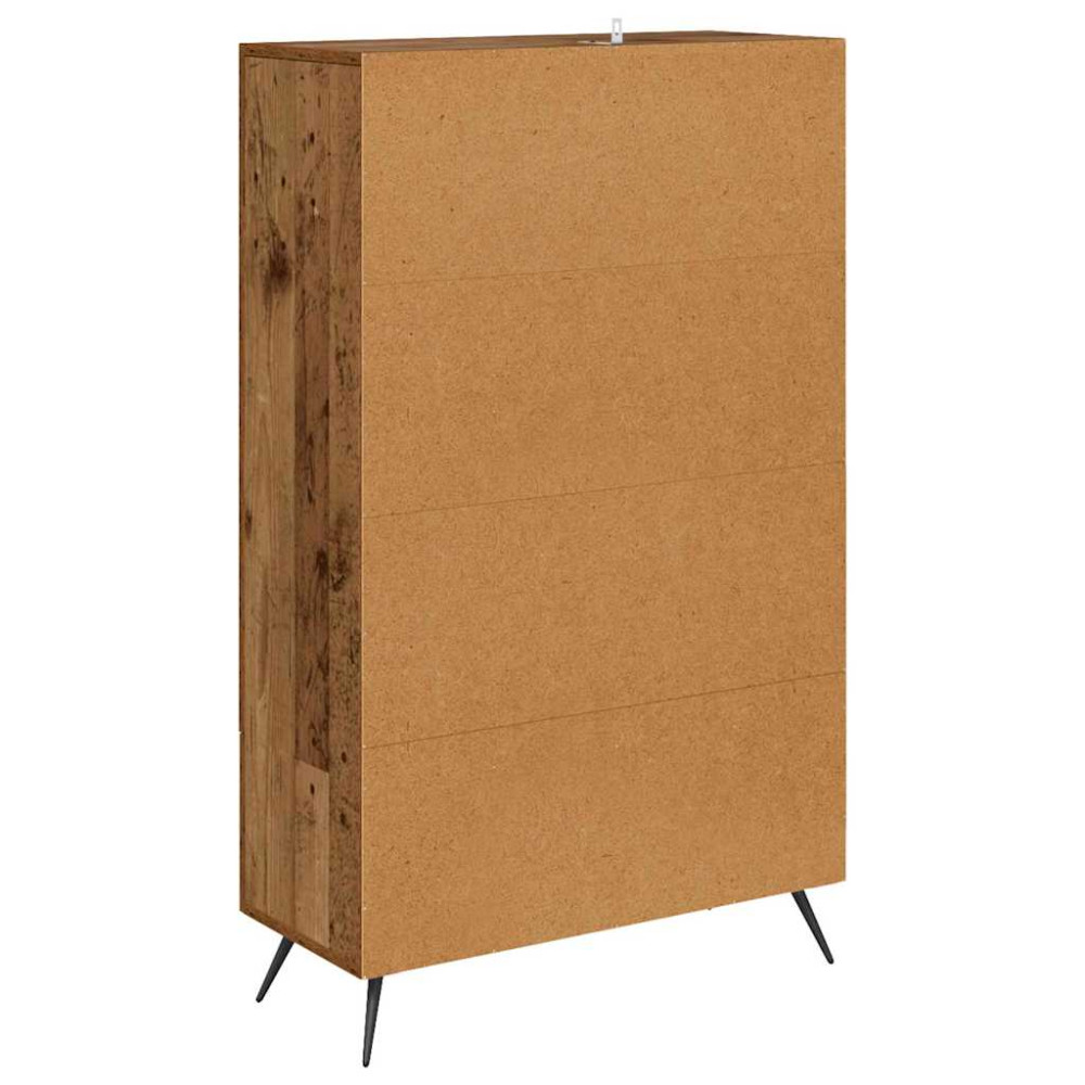 Produktbild för Skåp Gammalt trä 69,5 x 31 x 115 cm Konstruerat trä och glas