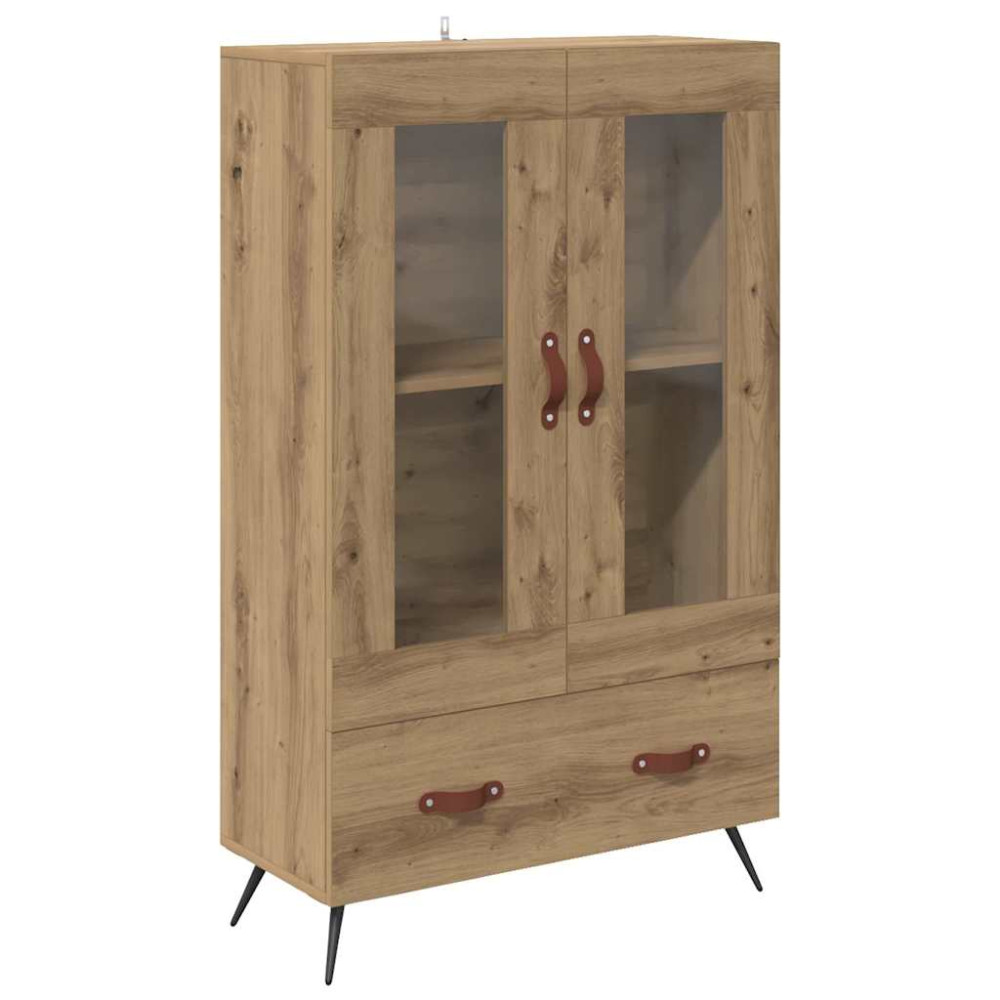 Produktbild för Skåp Artisan Ek 69,5 x 31 x 115 cm Konstruerat trä och glas