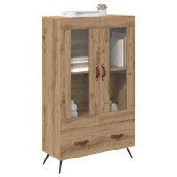 Produktbild för Skåp Artisan Ek 69,5 x 31 x 115 cm Konstruerat trä och glas