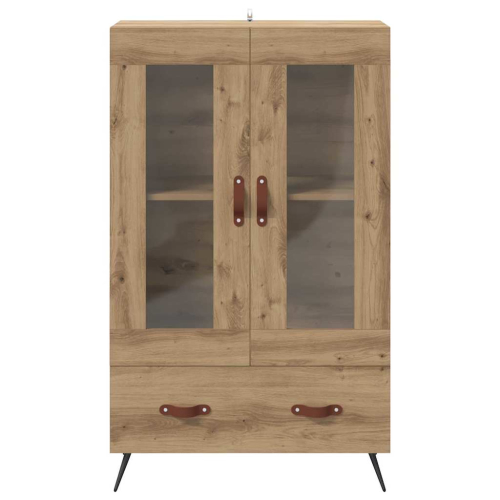 Produktbild för Skåp Artisan Ek 69,5 x 31 x 115 cm Konstruerat trä och glas