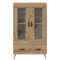 Produktbild för Skåp Artisan Ek 69,5 x 31 x 115 cm Konstruerat trä och glas