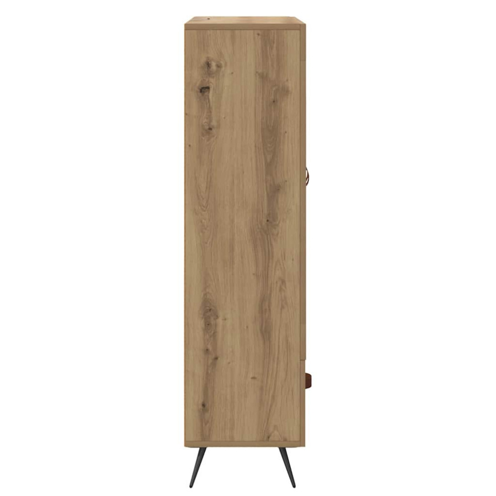 Produktbild för Skåp Artisan Ek 69,5 x 31 x 115 cm Konstruerat trä och glas