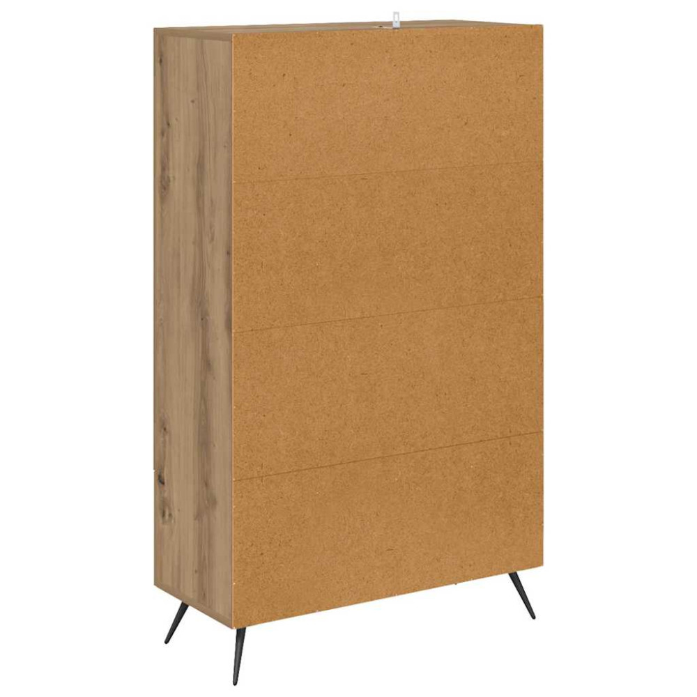 Produktbild för Skåp Artisan Ek 69,5 x 31 x 115 cm Konstruerat trä och glas