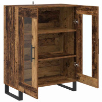 Produktbild för Sideboard Gammalt trä 69,5 x 34 x 90 cm Konstruerat trä