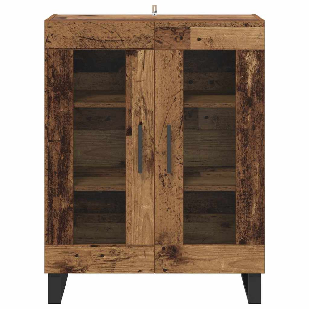 Produktbild för Sideboard Gammalt trä 69,5 x 34 x 90 cm Konstruerat trä