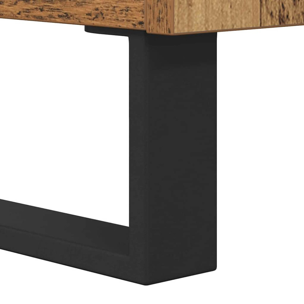 Produktbild för Sideboard Gammalt trä 69,5 x 34 x 90 cm Konstruerat trä