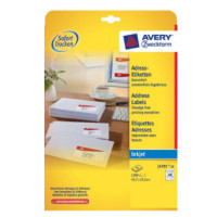 Produktbild för Avery Zweckform J4791 - returadressetiketter - 1200 etikett (er) - 21.2 x 45.7 mm