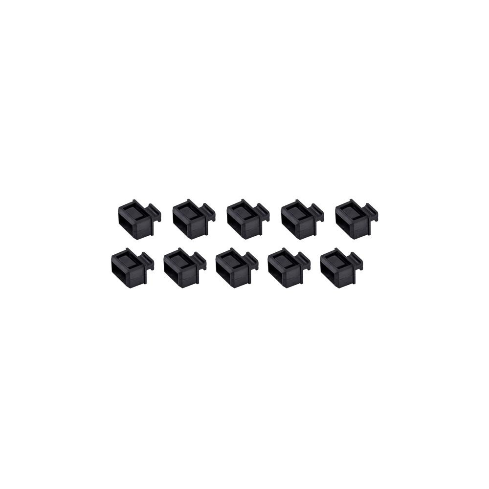 Produktbild för StarTech.com 10 Pack SFP Dust Cover for Open SFP/SFP+ Slot, SFP Plug, Fiber Optic Dust Caps, SFP Port Anti-Dust Cover, Network Switch Port Protector, Durable TPE Material with Pull Tab - SFP Port Dust Covers (SFPCAP10) - dammskydd