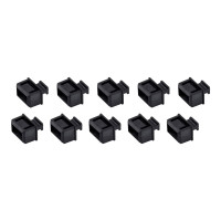 Produktbild för StarTech.com 10 Pack SFP Dust Cover for Open SFP/SFP+ Slot, SFP Plug, Fiber Optic Dust Caps, SFP Port Anti-Dust Cover, Network Switch Port Protector, Durable TPE Material with Pull Tab - SFP Port Dust Covers (SFPCAP10) - dammskydd