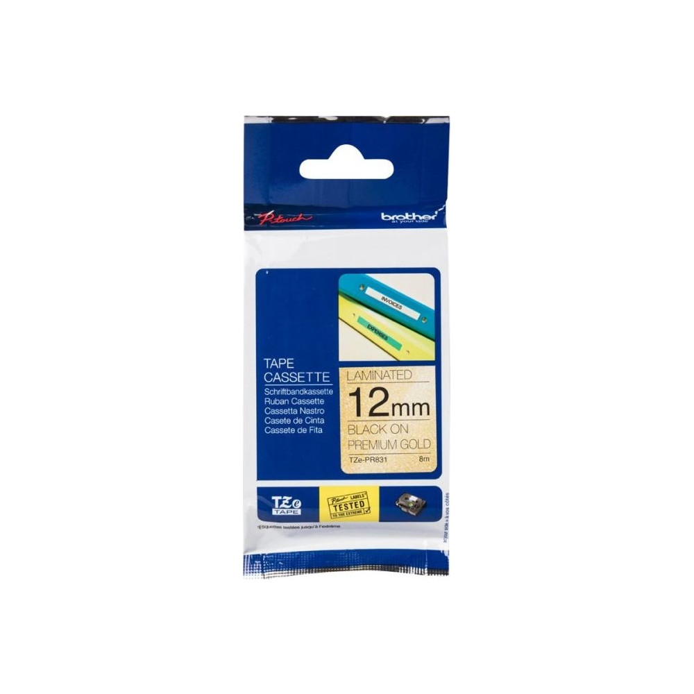 Produktbild för Brother TZe-PR831 - bandlaminat - 1 kassett(er) - Rulle (1,2 cm x 8 m)