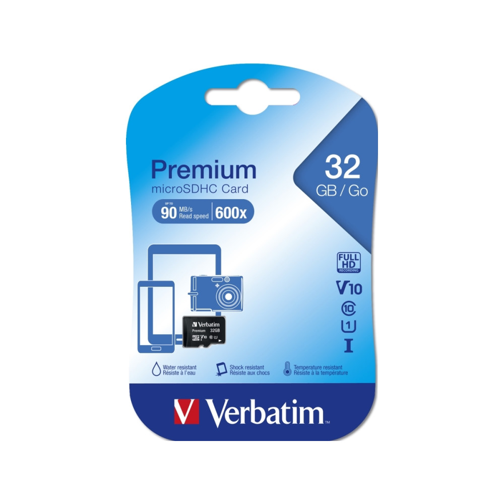 Produktbild för Verbatim - flash-minneskort - 32 GB - microSDHC