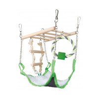 Produktbild för TRIXIE 6298, Bridge/Hammock, Hamster, Brun, Grön, Vit, Fuskp...
